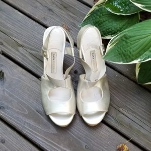 Strappy Silver Wedges